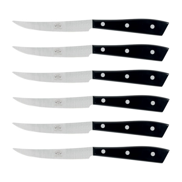 BERTI Compendio Set de 6 couteaux 23 cm Noir