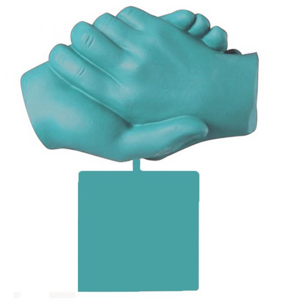 SOPHIA Estatua Hands L Azul Claro