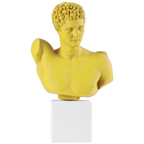 SOPHIA Statue Büste des Hermes L Gelb
