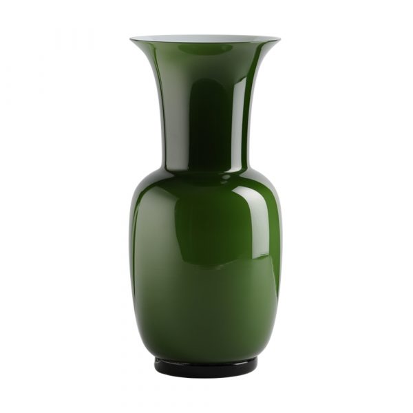 VENINI Opalino Vase Apple Green H 36 cm