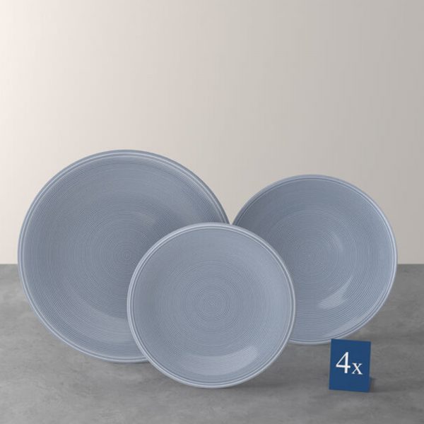 VILLEROY & BOCH Plate Set 12 Pieces Light Blue