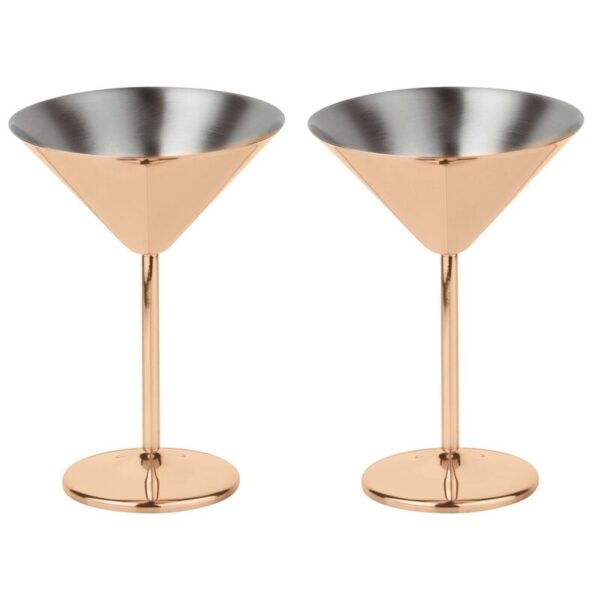 Sambonet Paderno Mixology Set of 2 Copper Martini Cups
