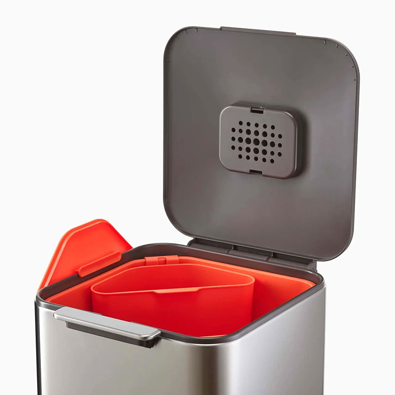 Joseph Joseph IW7 Sacchetti Spazzatura Con Manici A Coulisse, Extra Resistenti, Per Bidoni Totem Compact E Totem Pop 40L, Trasparenti, 20 Litri, Confezione Da 20 Pezzi