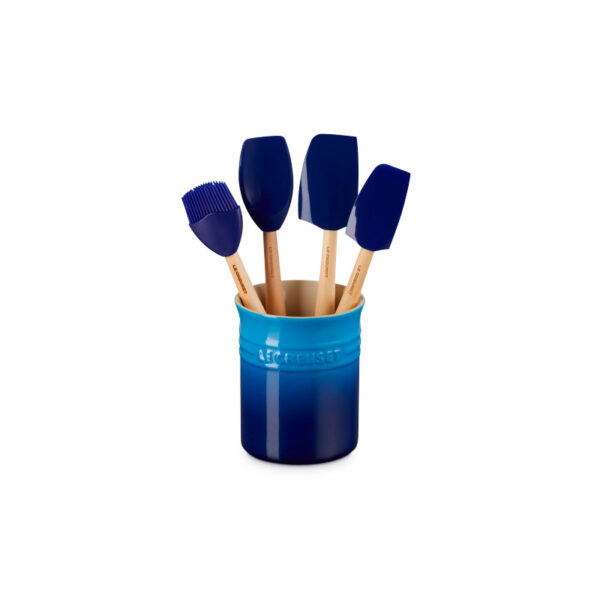 LE CREUSET Container and 4 Spatulas Craft Azure