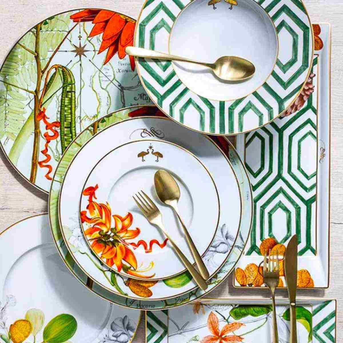 VISTA ALEGRE Amazonia Set of 4 Dessert Plates 22 cm - Erresse Shop