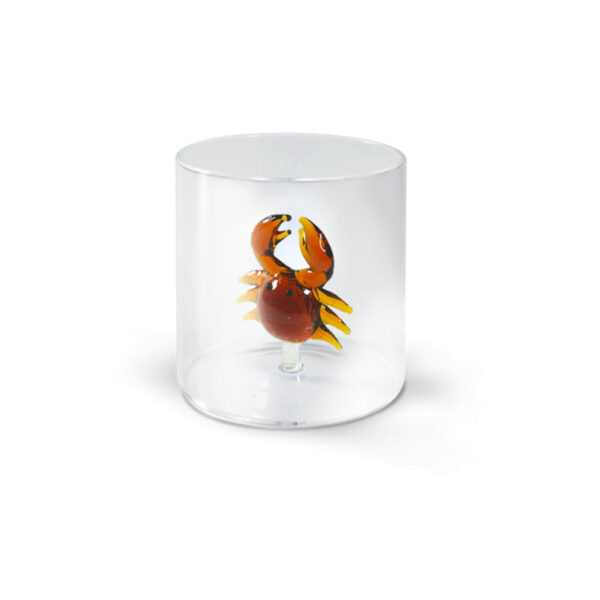 WD LIFESTYLE Glass Tumbler Crab