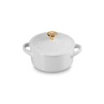 Le Creuset - Mini Cocotte 250 Ml Color Blanco - Negro Knob