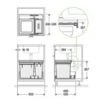 Pattumiera Cestino Acciaio Antracite Raccolta Differenziata Con Pedale 3x8l 24l